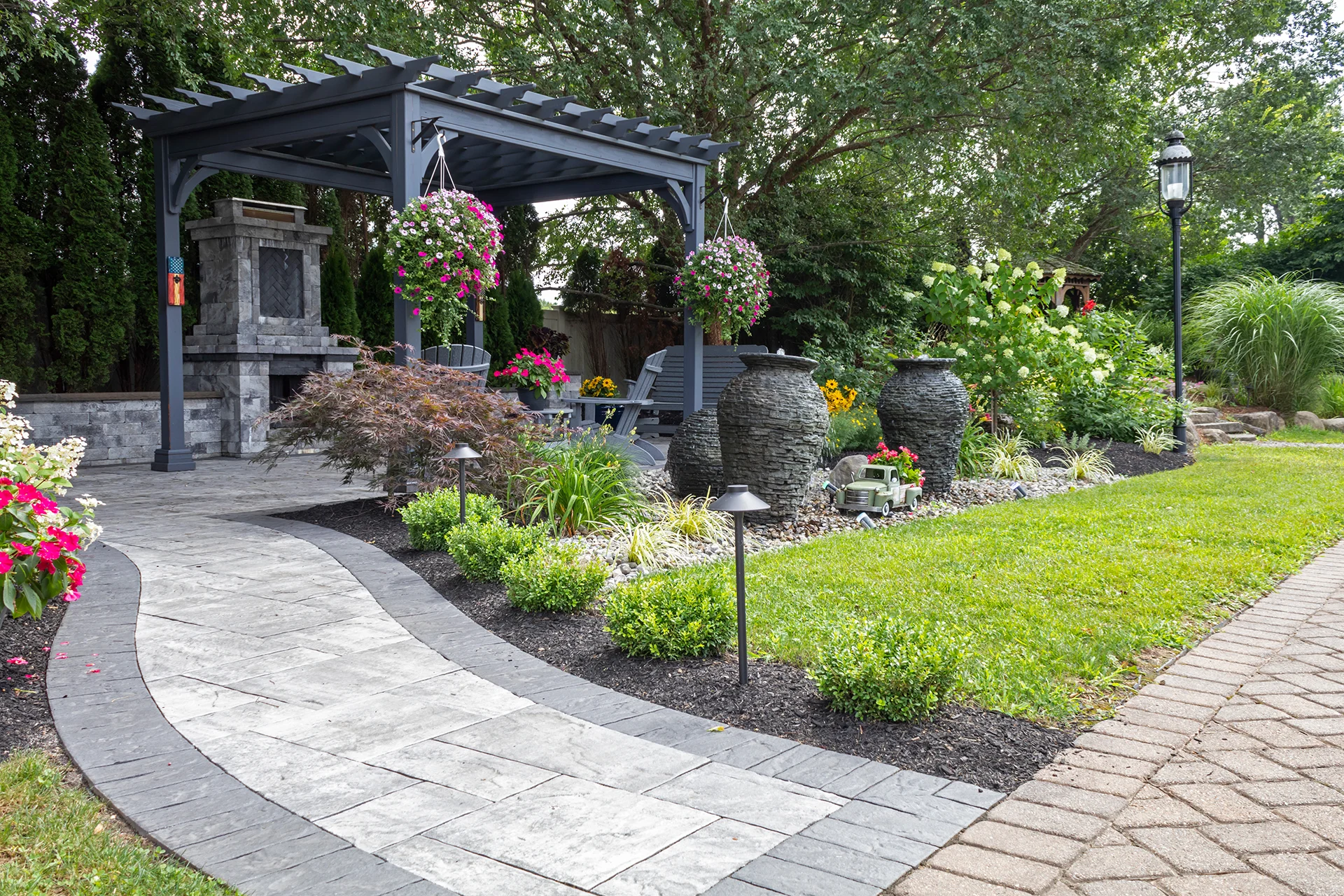 pergola patio backyard landscaping